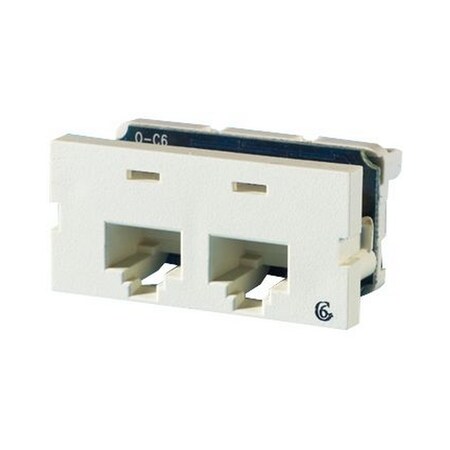 Ortronics 2-PORT MOD JACK 110 8W8P UTP, T568A/B CAT6 CLARITY 6, SERIES II WM IVORY S22600-99